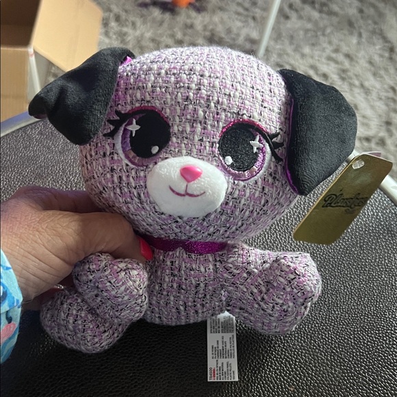 Purple and Black Plush Dog Toy new - Picture 1 of 5